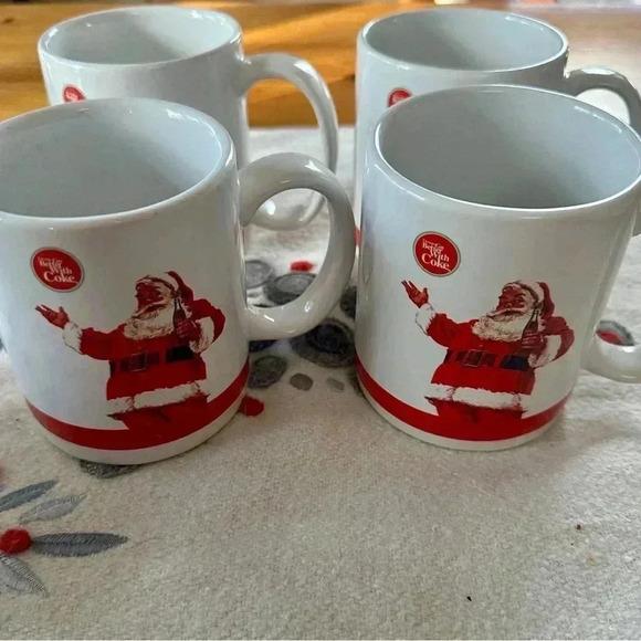 Things Go Better with Coke Santa Mug Coca-Cola Mug set of 4 - Picture 9 of 11